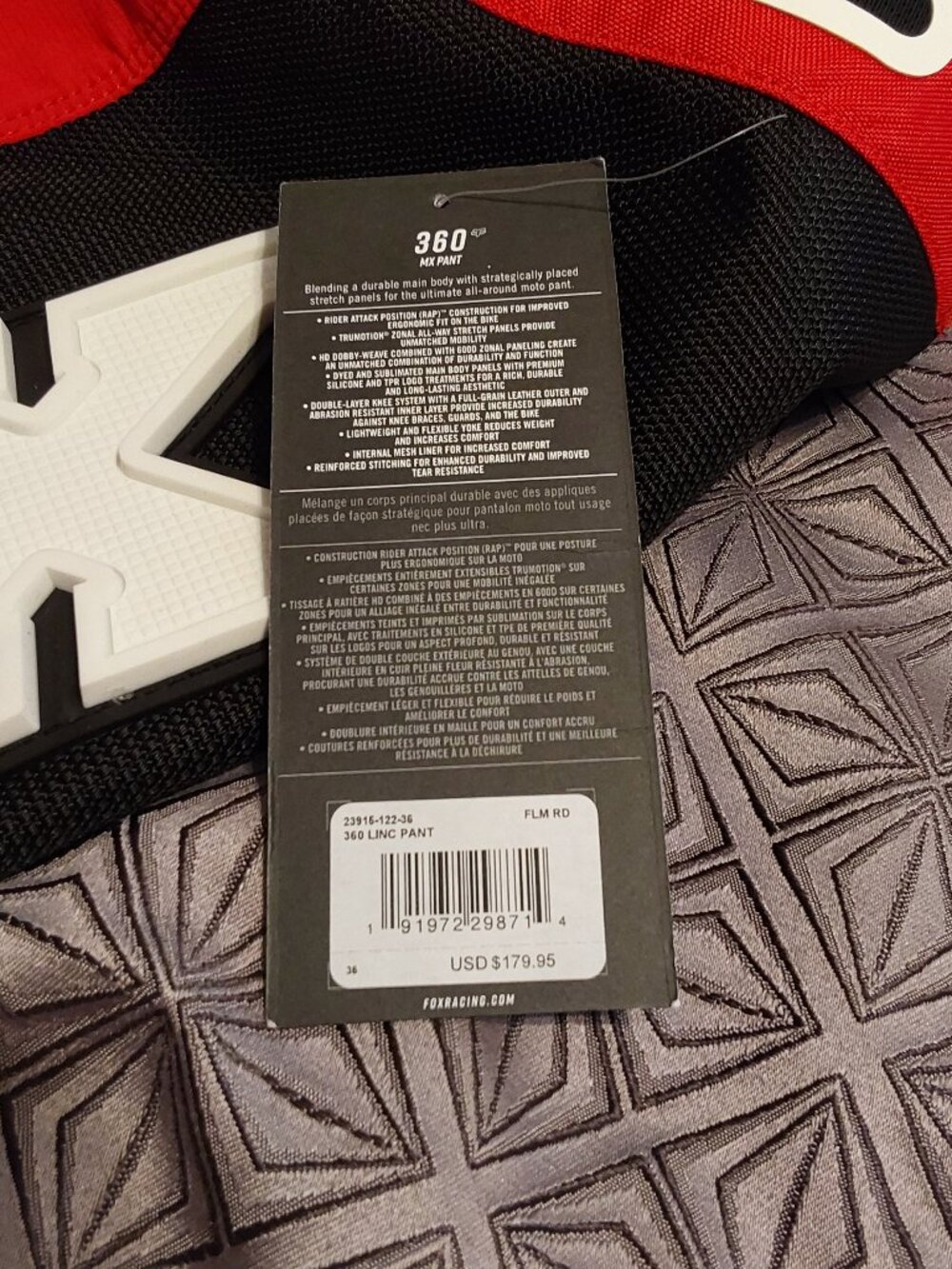 NWT, AUTHENTIC FOX RACING PANTS. - Picture 4 of 4